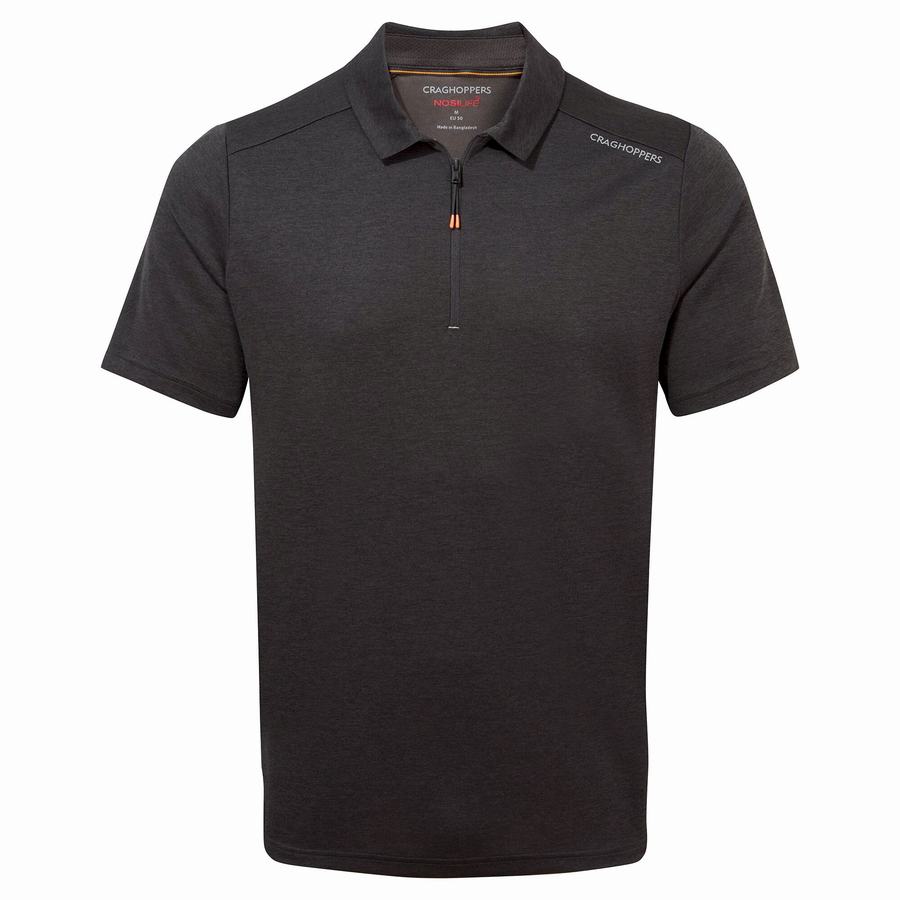 Craghoppers NosiLife Pro Active Lyhyt Sleeved Polo Miesten T-paidat Mustat | DIF942EG