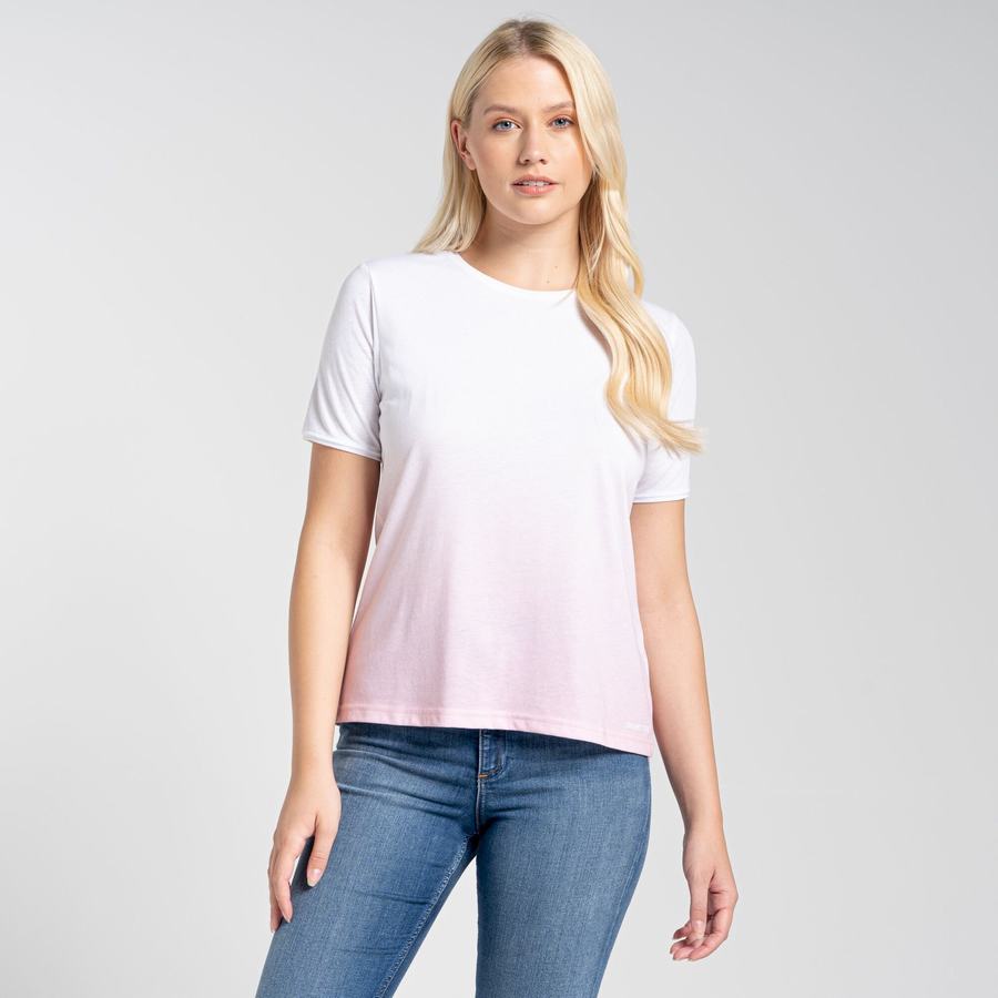 Craghoppers Ilyse Lyhyt Sleeved Naisten T-paidat Pinkki | FYO3061NL