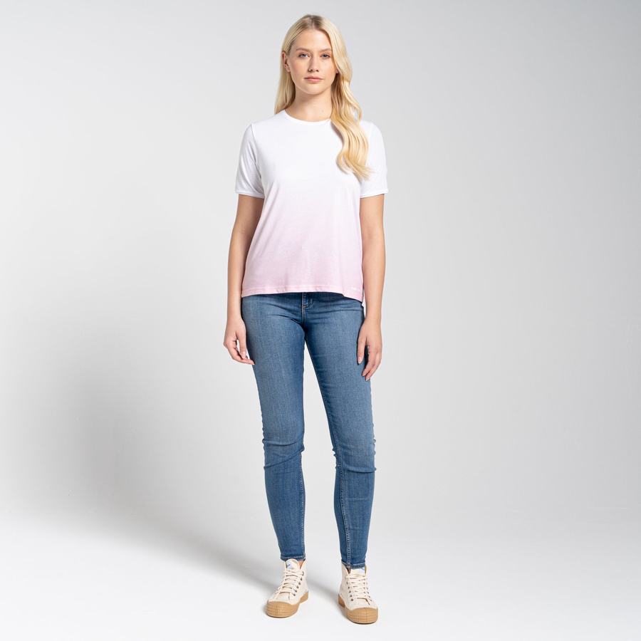 Craghoppers Ilyse Lyhyt Sleeved Naisten T-paidat Pinkki | FYO3061NL