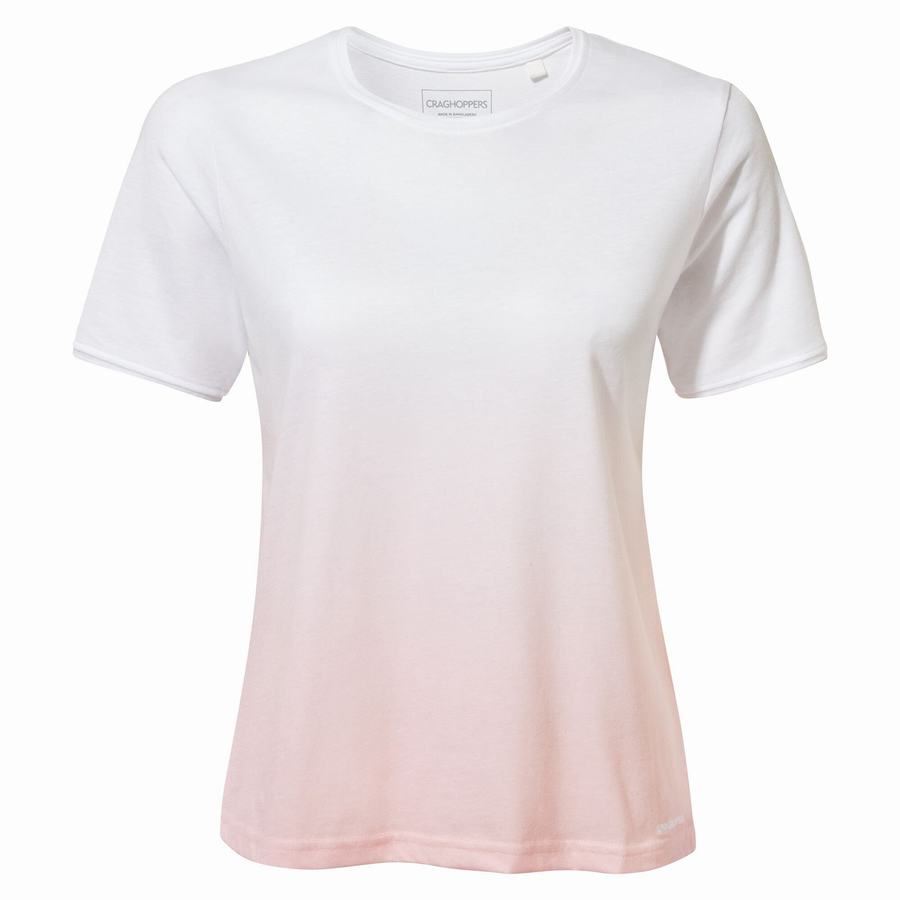 Craghoppers Ilyse Lyhyt Sleeved Naisten T-paidat Pinkki | FYO3061NL