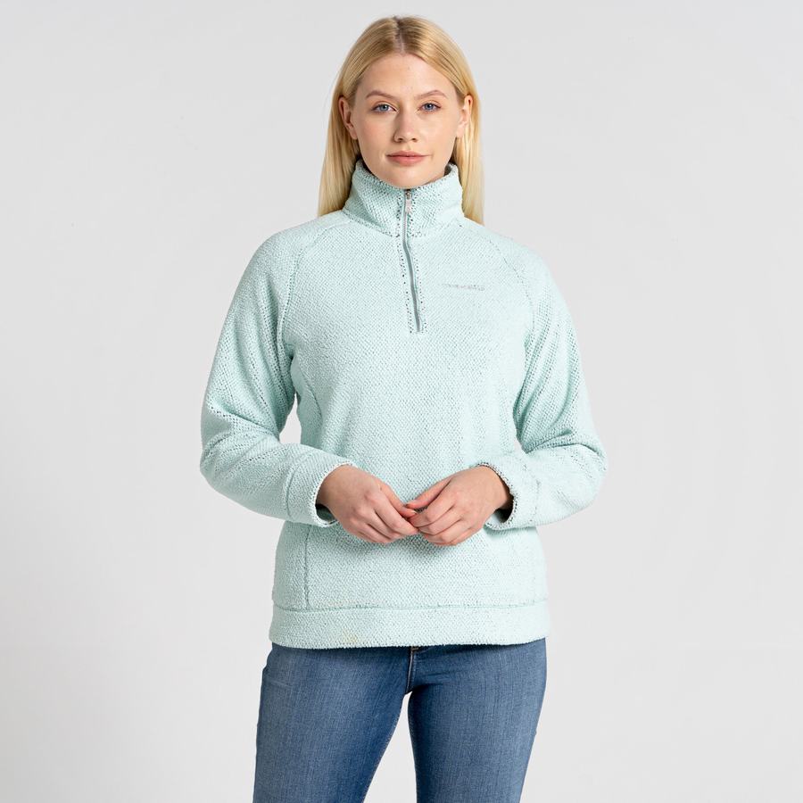 Craghoppers Lilian Half Zip Naisten Neulepusero Vihreä | MSN6391GQ