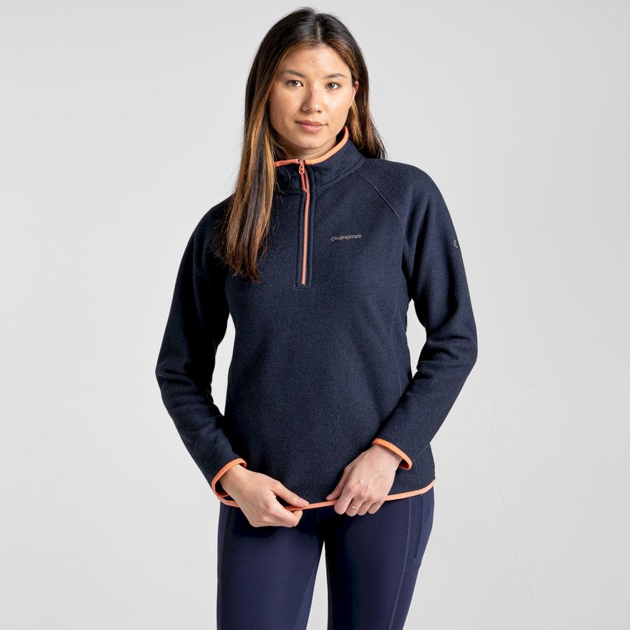 Craghoppers Milia Half Zip Naisten Neulepusero Sininen Laivastonsininen | ZWO8233ZC