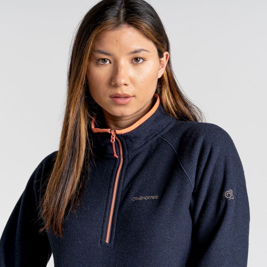 Craghoppers Milia Half Zip Naisten Neulepusero Sininen Laivastonsininen | ZWO8233ZC