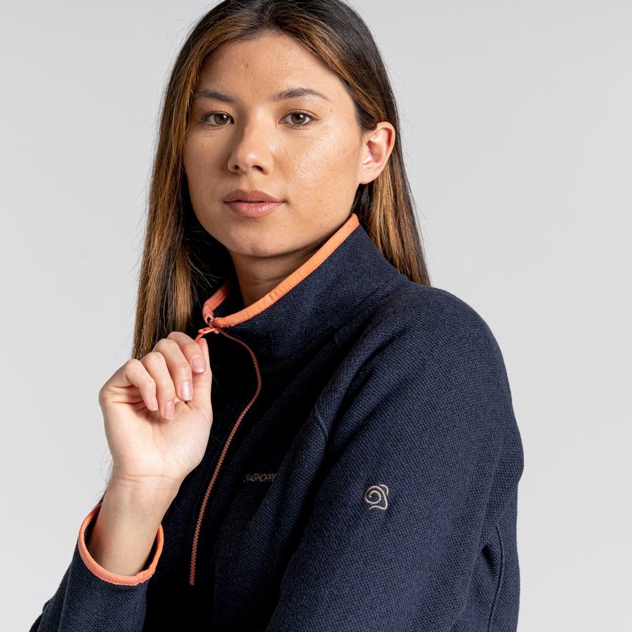 Craghoppers Milia Half Zip Naisten Neulepusero Sininen Laivastonsininen | ZWO8233ZC