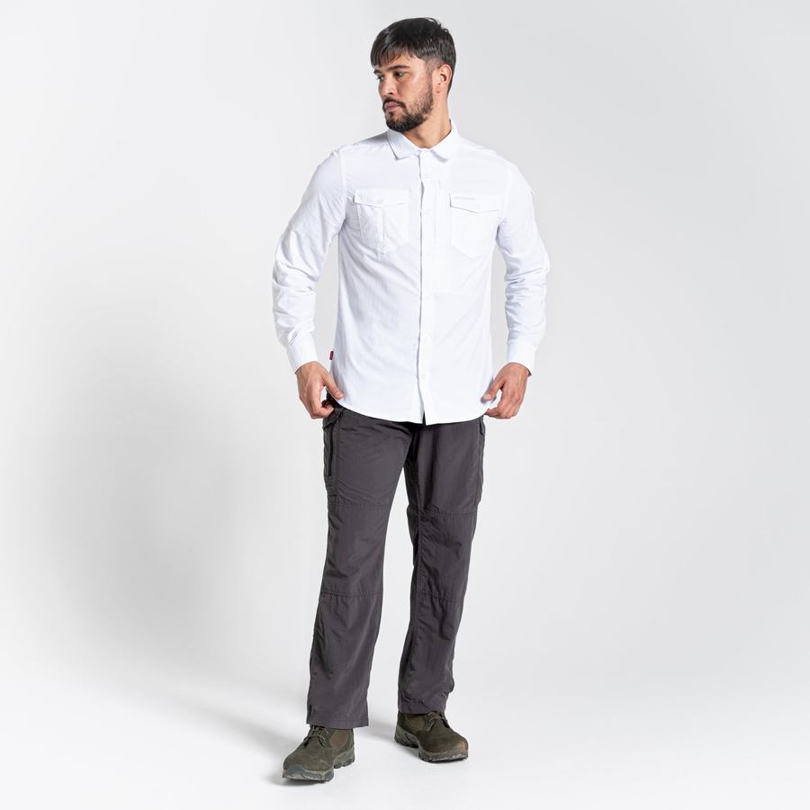 Craghoppers NosiLife Adventure II Long Sleeved Miesten Paidat Valkoinen | KVA1589OG