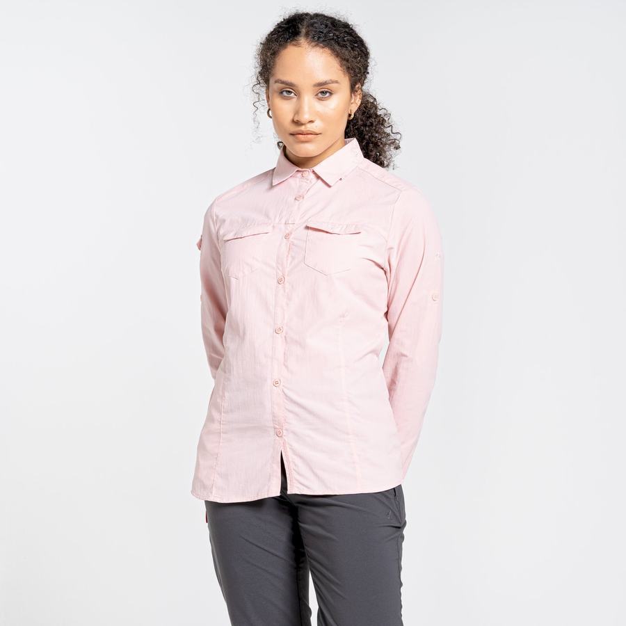 Craghoppers NosiLife Adventure II Long Sleeved Naisten Paidat Pinkki | TCS7923UW