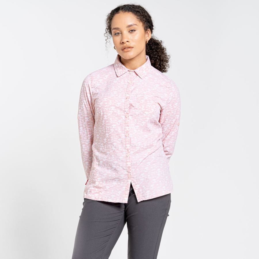 Craghoppers NosiLife Callo Long Sleeved Naisten Paidat Pinkki | WUU332FV