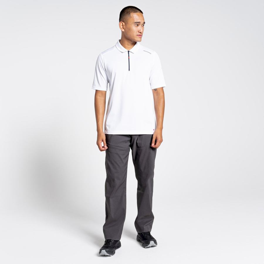 Craghoppers NosiLife Pro Active Lyhyt Sleeved Polo Miesten T-paidat Valkoinen | PXG2691DX