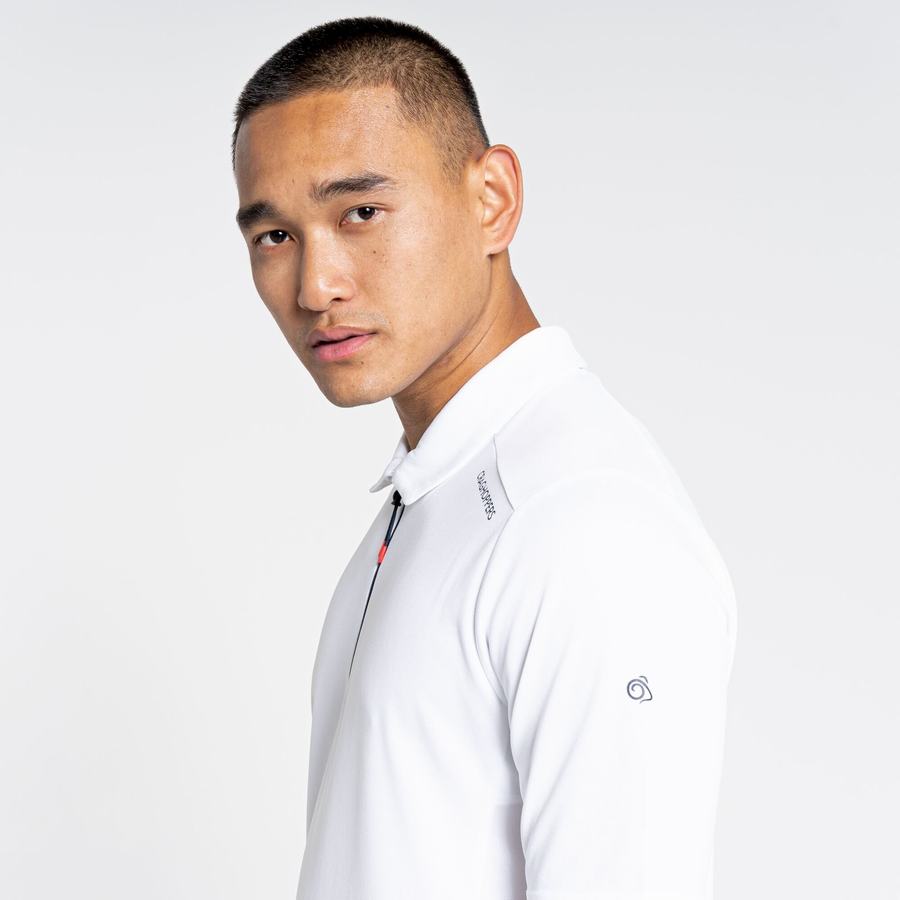 Craghoppers NosiLife Pro Active Lyhyt Sleeved Polo Miesten T-paidat Valkoinen | PXG2691DX