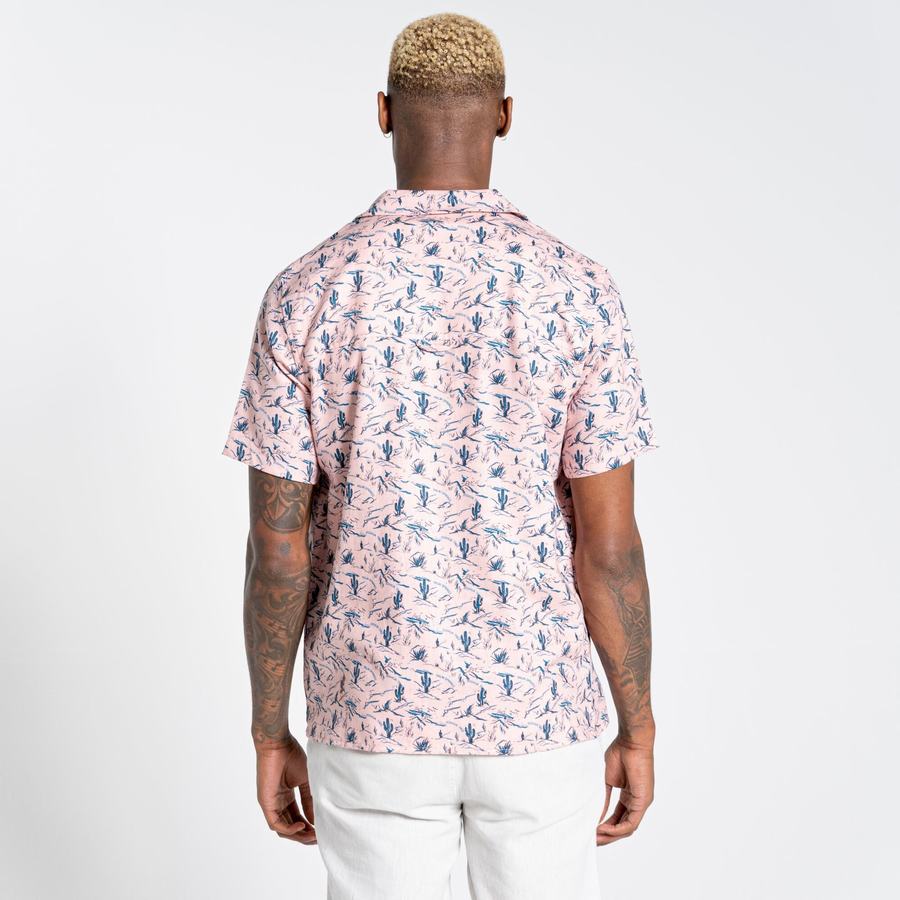 Craghoppers Nosibotanical Hula Lyhyt Sleeved Miesten Paidat Pinkki | DQG3512PF