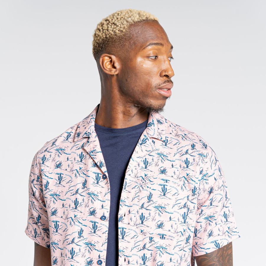 Craghoppers Nosibotanical Hula Lyhyt Sleeved Miesten Paidat Pinkki | DQG3512PF