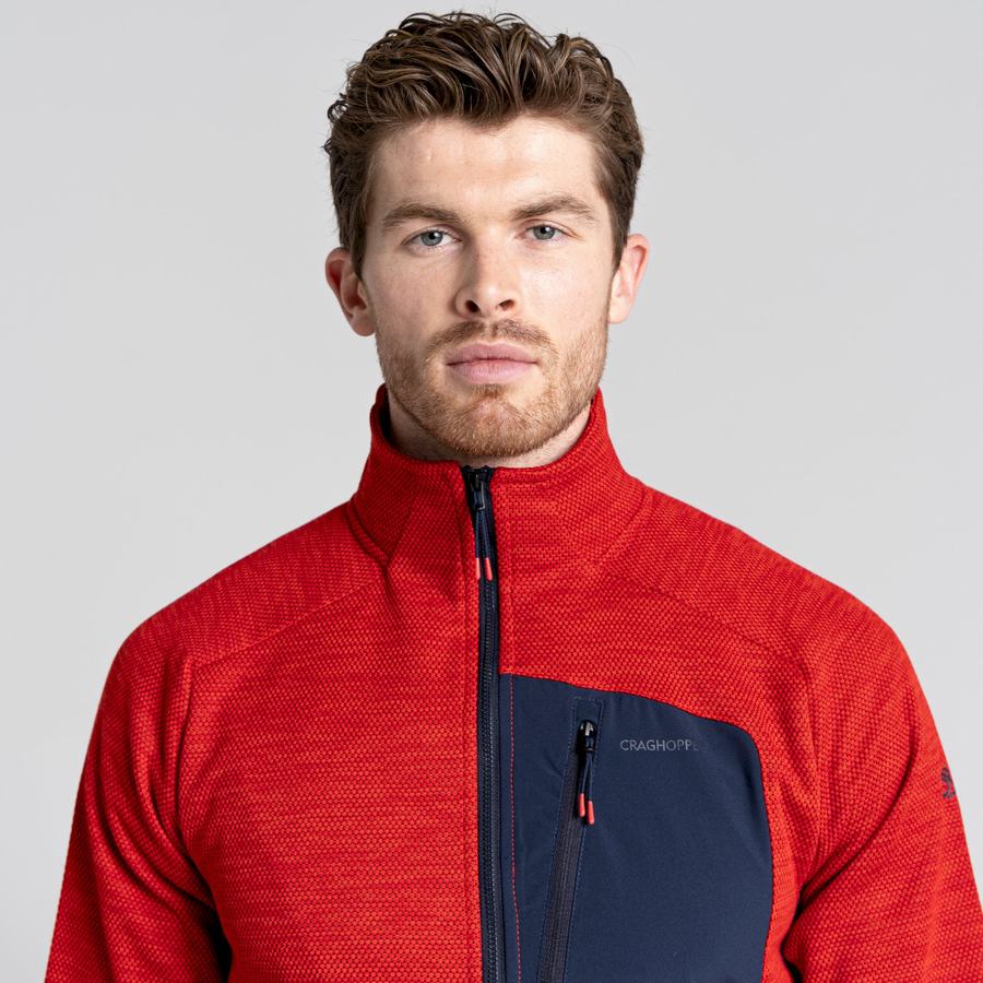 Craghoppers Tarbert Half Zip Miesten Neulepusero Punainen | FZY8824ZI
