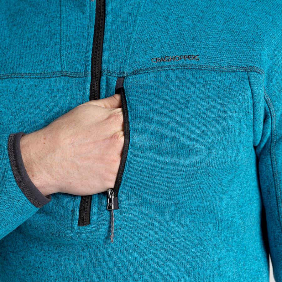 Craghoppers Torney Half Zip Miesten Neulepusero Sininen | GIU3376YZ