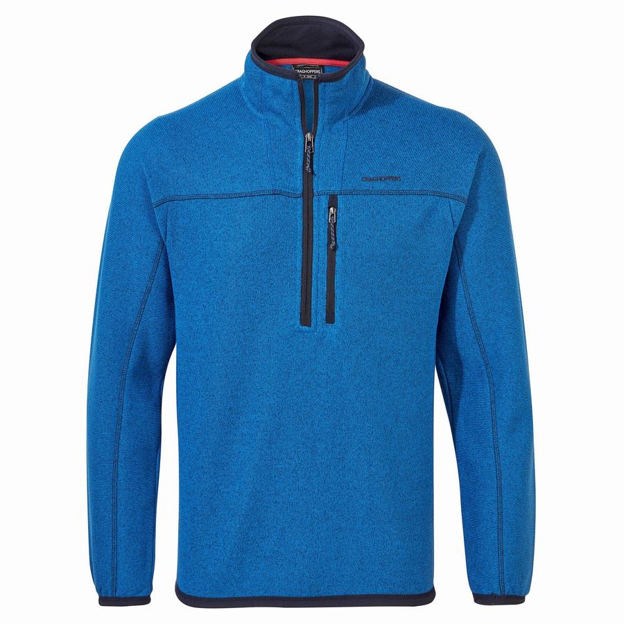 Craghoppers Torney Half Zip Miesten Neulepusero Sininen | RUJ1965UW