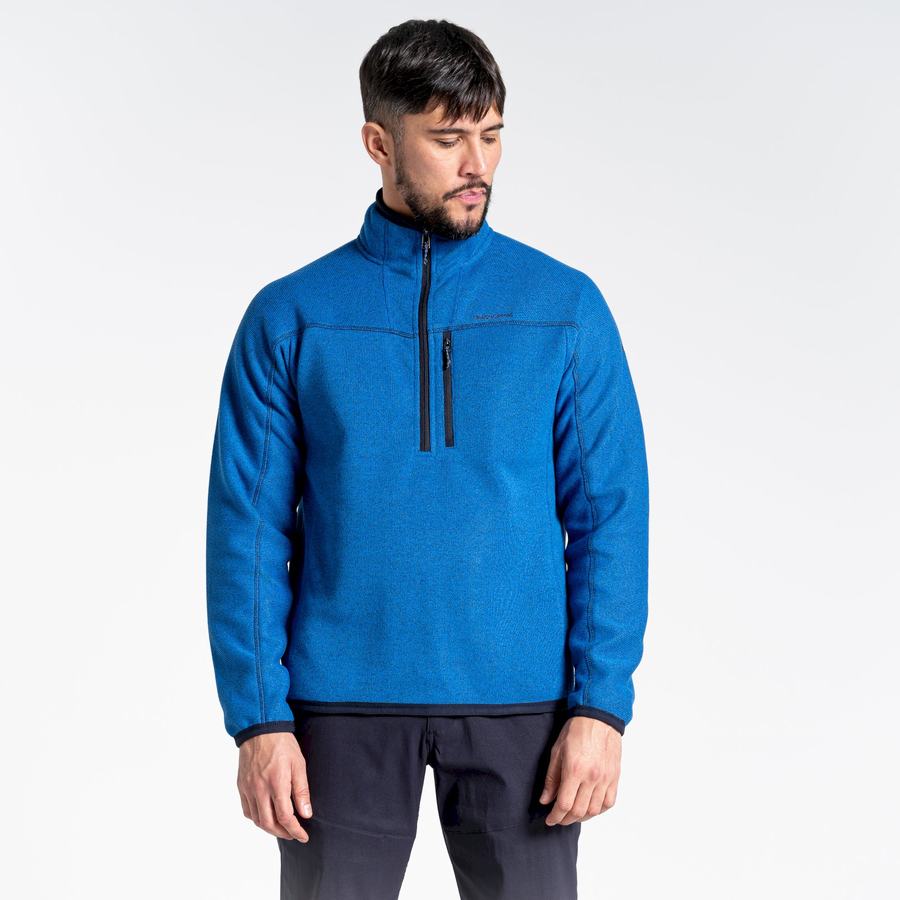 Craghoppers Torney Half Zip Miesten Neulepusero Sininen | RUJ1965UW