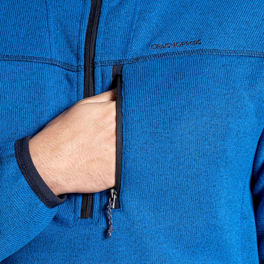Craghoppers Torney Half Zip Miesten Neulepusero Sininen | RUJ1965UW