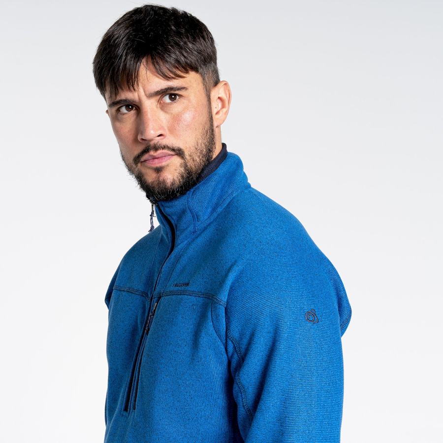 Craghoppers Torney Half Zip Miesten Neulepusero Sininen | RUJ1965UW
