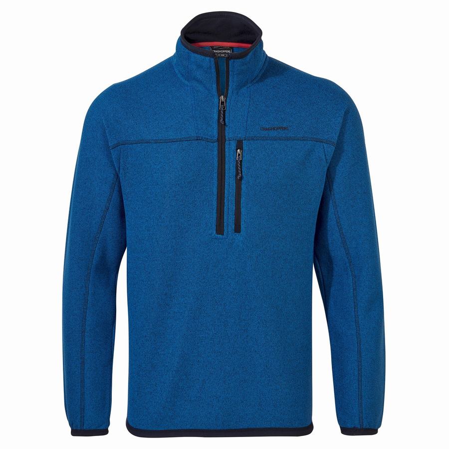 Craghoppers Torney Half Zip Miesten Neulepusero Sininen | RUJ1965UW